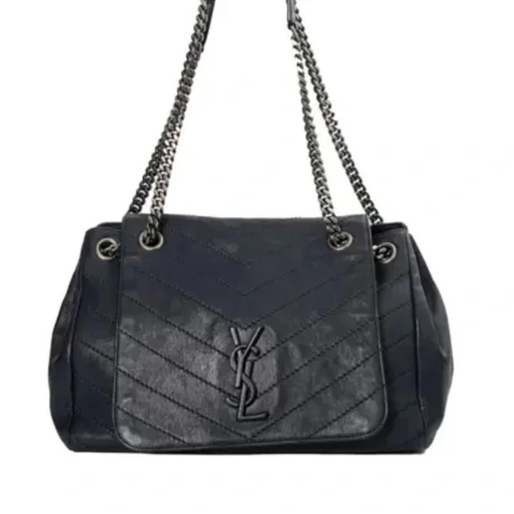 YSL Saint Laurent Nolita Black Grainskin Leather Handbag - Picture 2 of 16